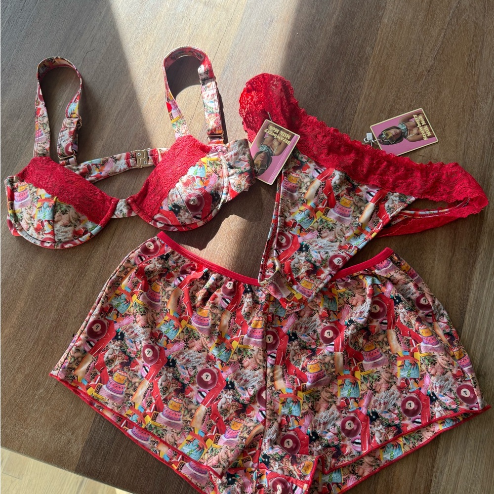 Strawberry Milk Mob Bikini NWT